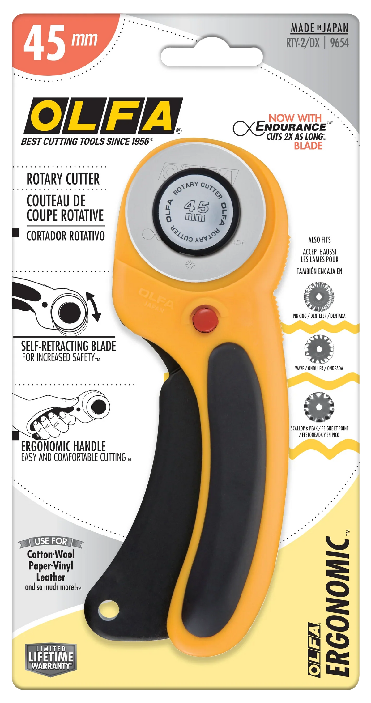Olfa 45mm Ergonomic Rotary Cutter RTY-2/DX