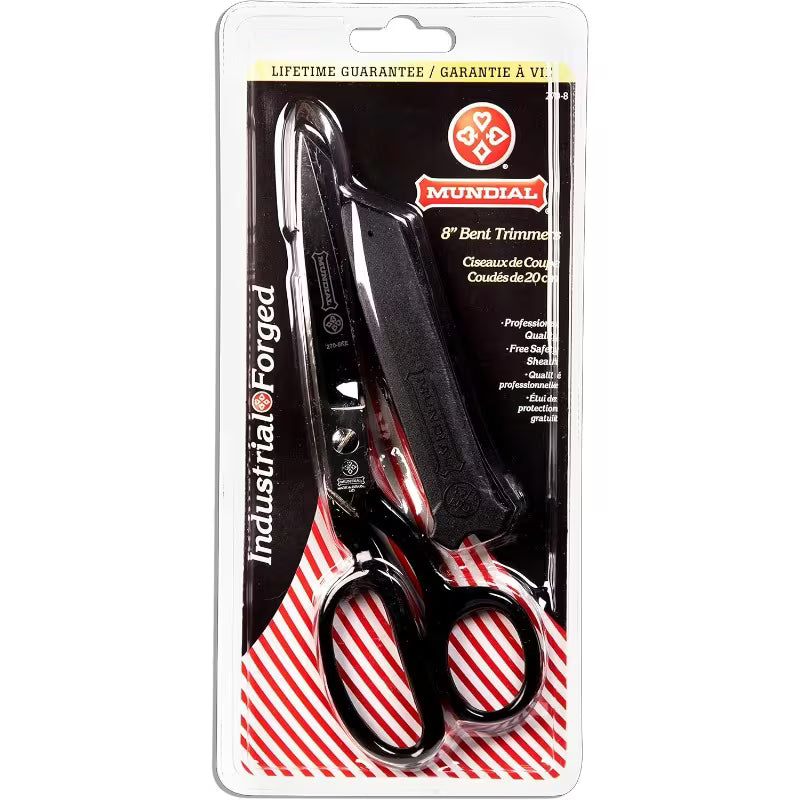 Mundial Bent Trimmers Scissors Industrial Forged 8 Inches Black 270-8