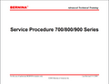 Bernina  Service Manuals - 700, 800, 900