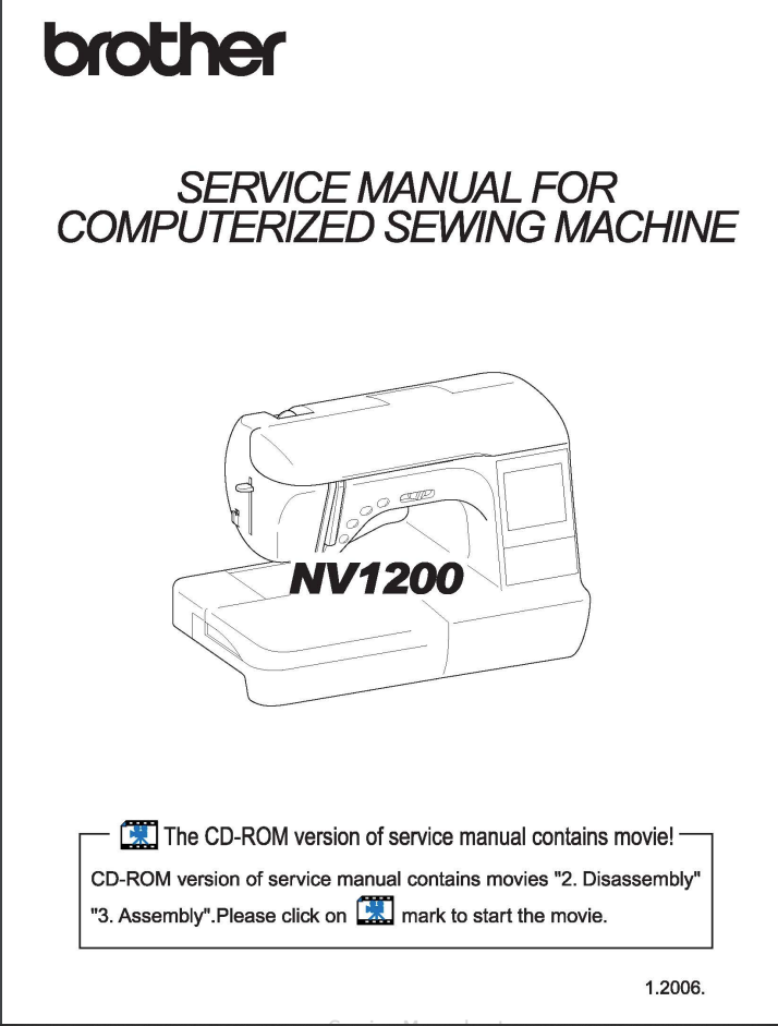 Brother Parts and Service Manuals - NV1200