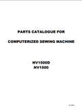 Brother Parts Manual - NV1500 and NV1500D