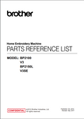 Brother Parts Manual - BP2100, BP2150L, V3 and V3SE