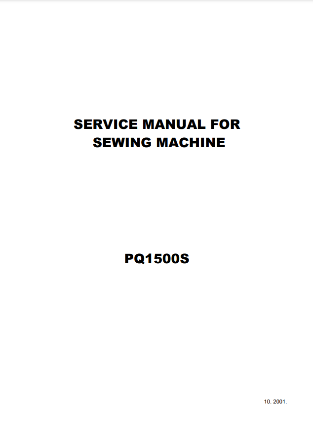 Brother Service Manuals - PQ1500S