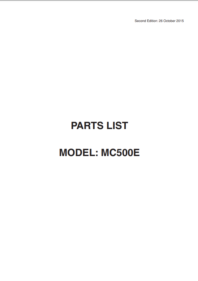 Janome Parts and Service Manuals -  MC550E