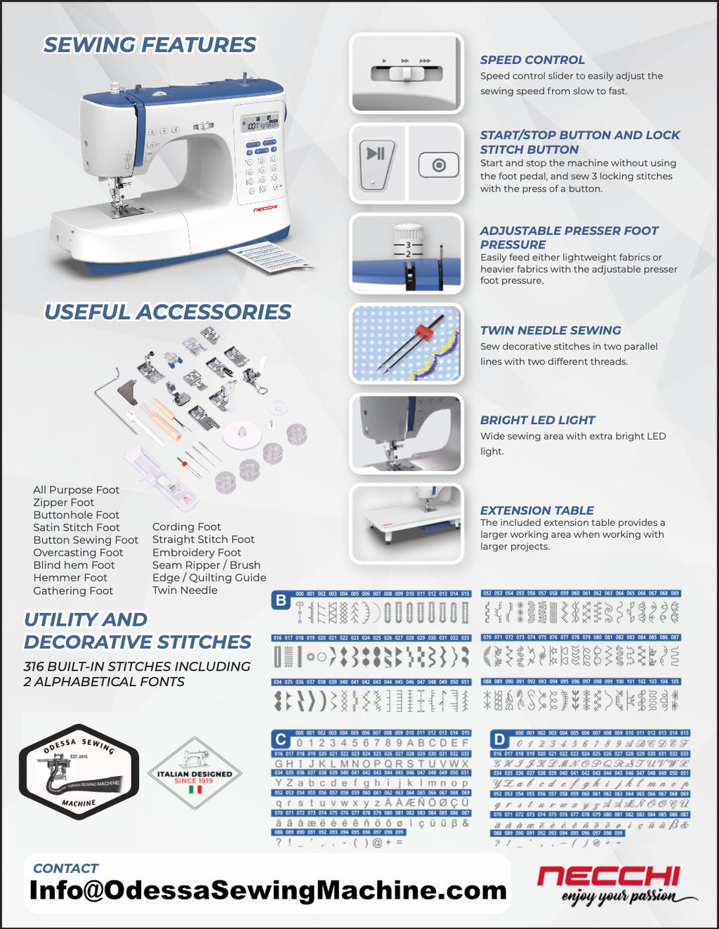 NC-103D COMPUTERIZED SEWING MACHINE