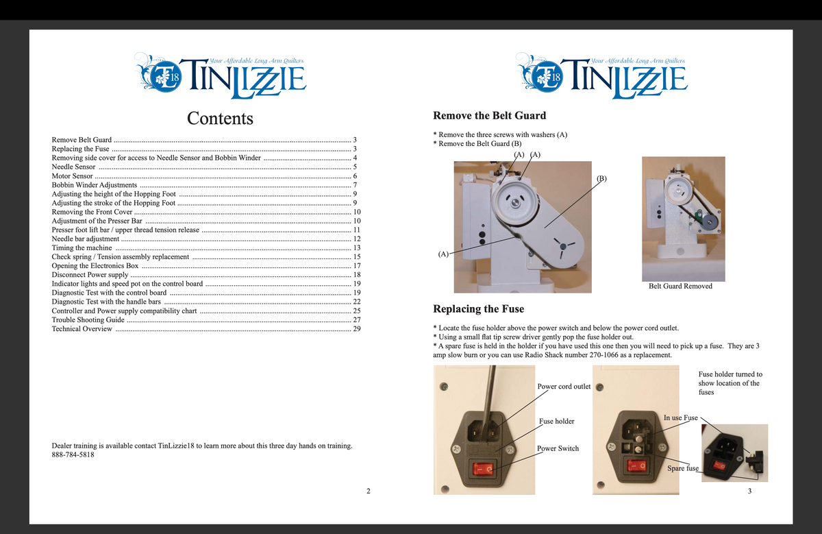 TinLizzie TL18LS IV Series Dealer Service Manual