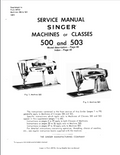 Singer Parts and Service Manual - 500 and 503