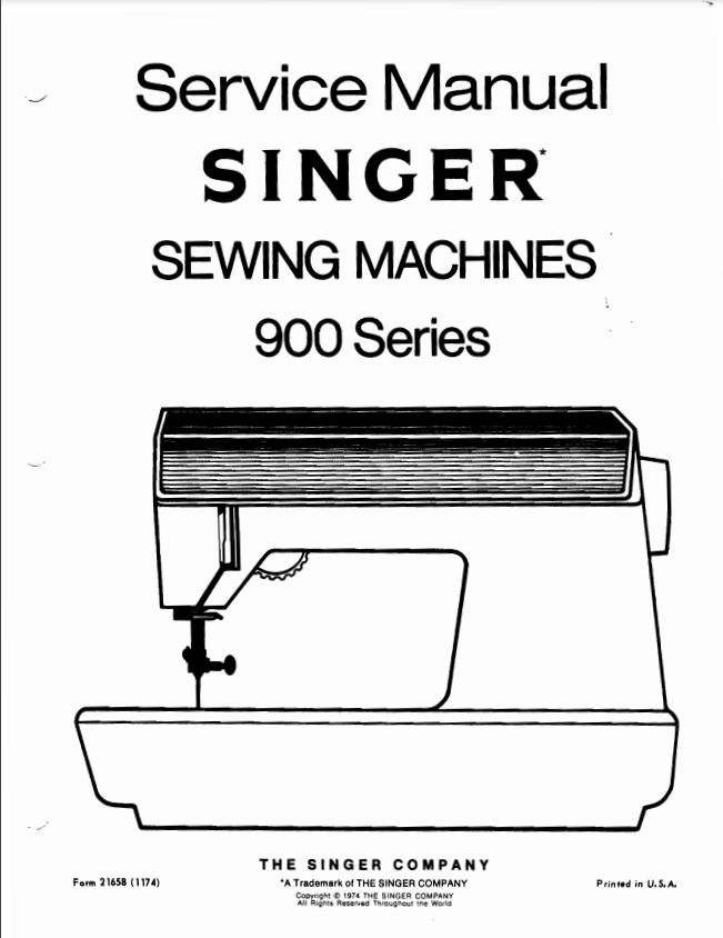 Singer Service Manual - 900 series