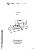 Singer Futura Parts Manual - XL400 and FQ4