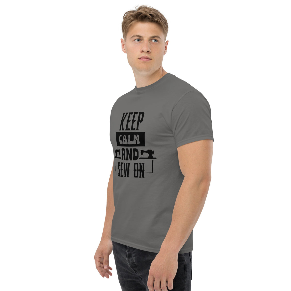 Keep Calm And Sew ON Unisex classic tee