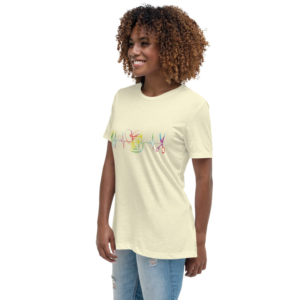 Heart Beat of Sewing - Women's Relaxed T-Shirt