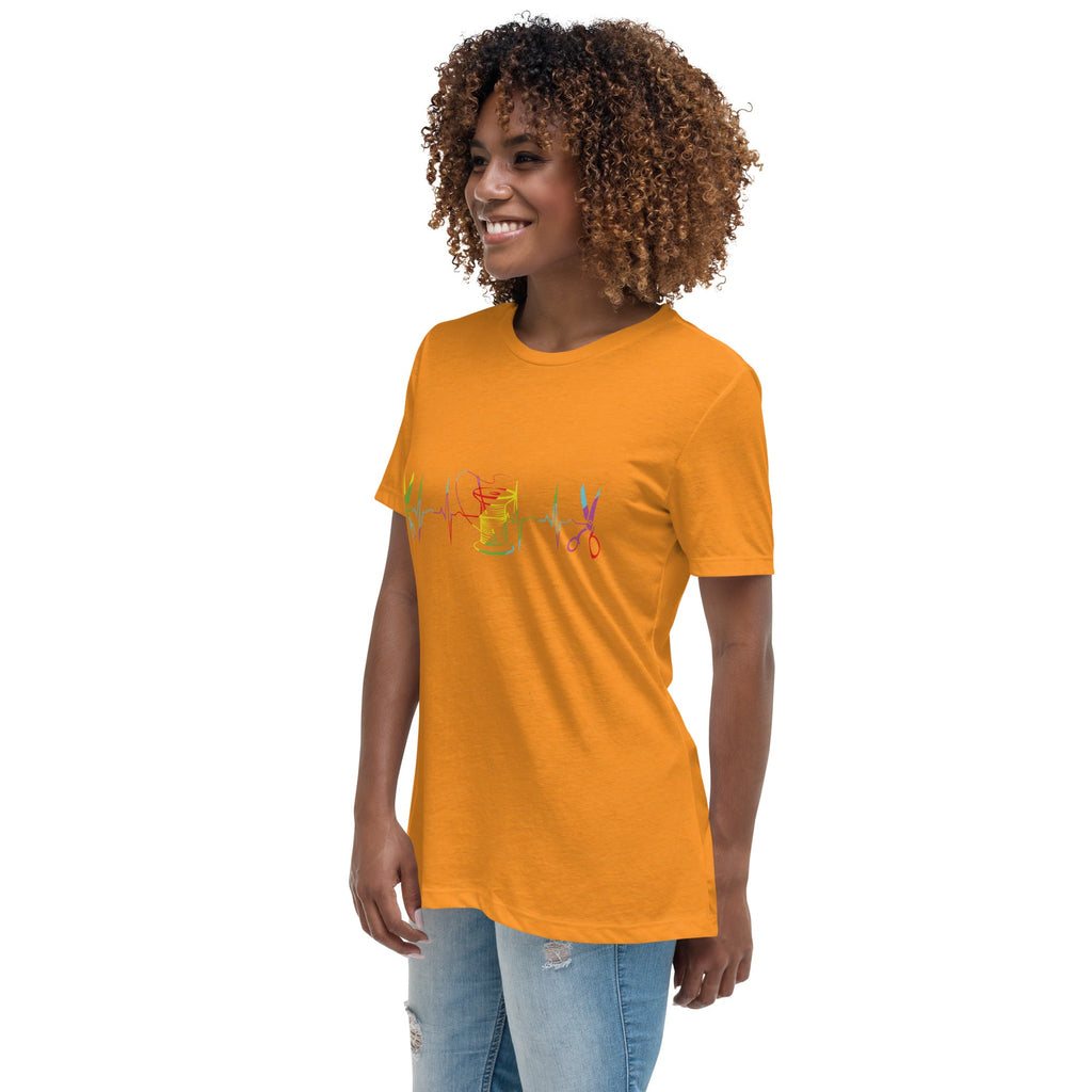 Heart Beat of Sewing - Women's Relaxed T-Shirt