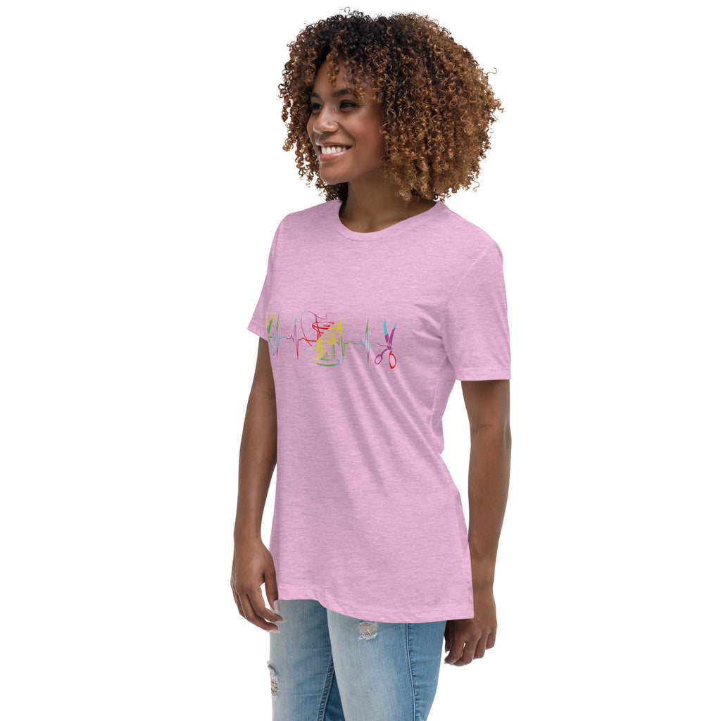 Heart Beat of Sewing - Women's Relaxed T-Shirt
