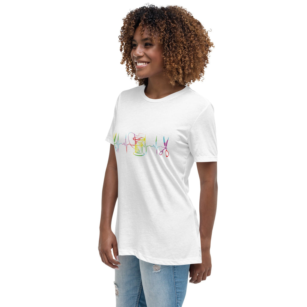 Heart Beat of Sewing - Women's Relaxed T-Shirt