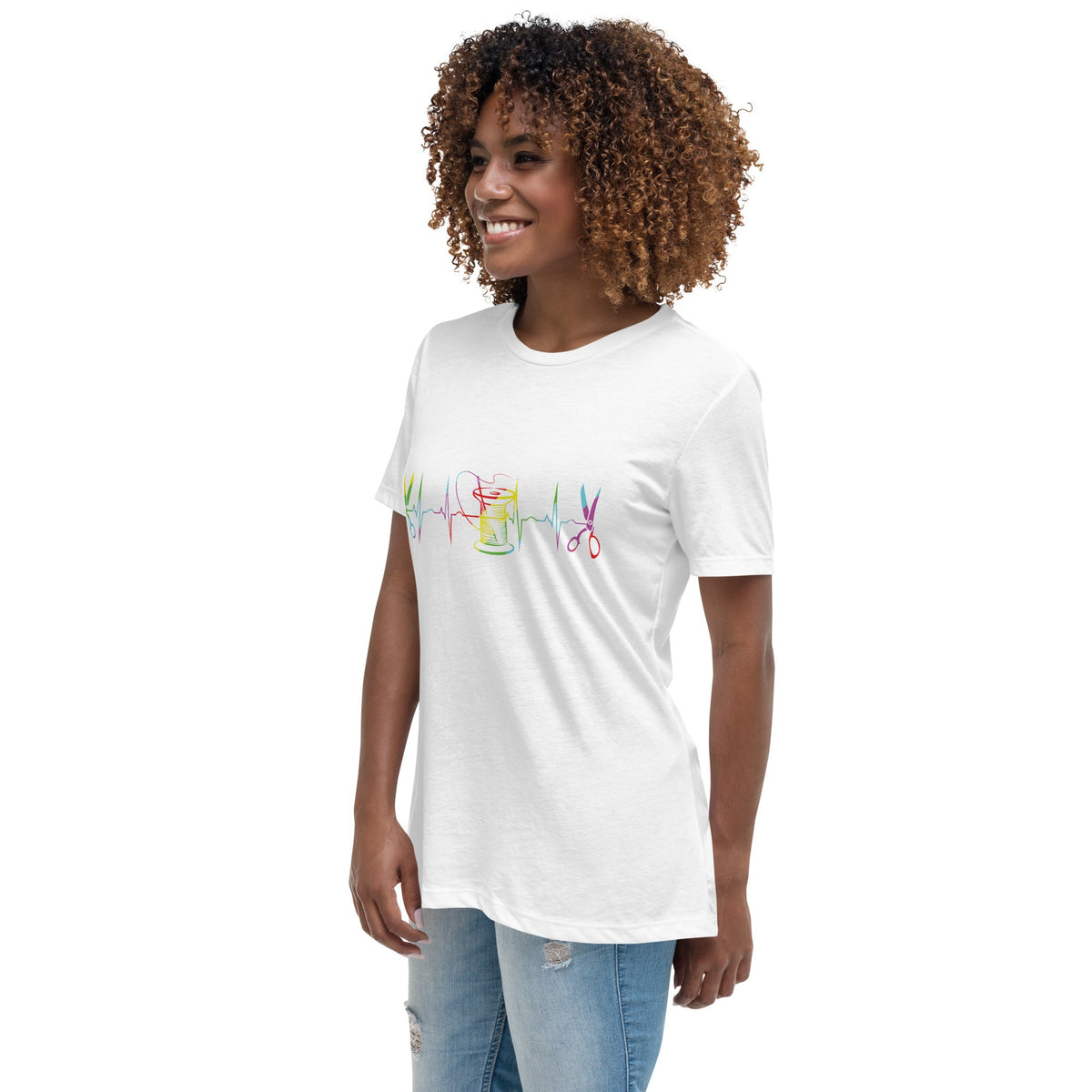 Heart Beat of Sewing - Women's Relaxed T-Shirt